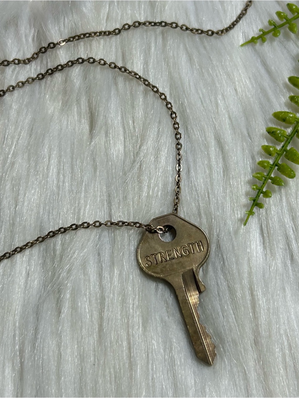The giving key Strength Key Pendant Necklace